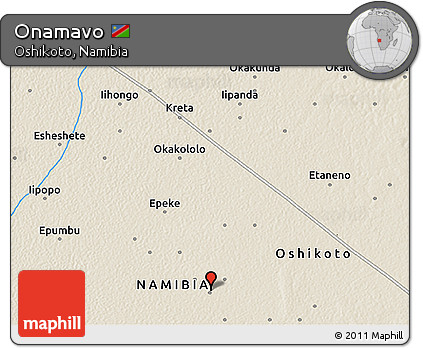 Shaded Relief 3D Map of Onamavo