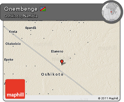 Shaded Relief 3D Map of Onembenge