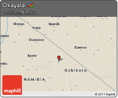Shaded Relief 3D Map of Okayala