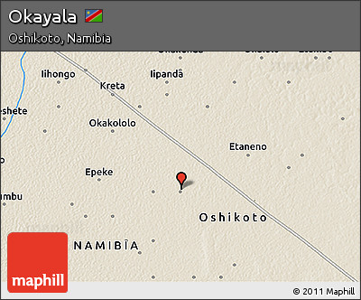 Shaded Relief 3D Map of Okayala