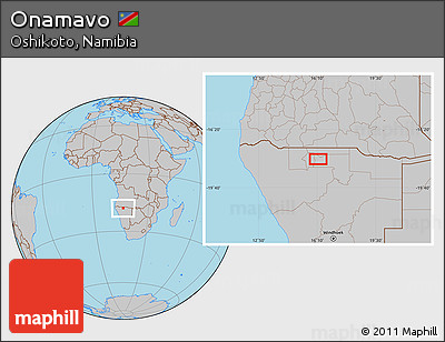 Gray Location Map of Onamavo