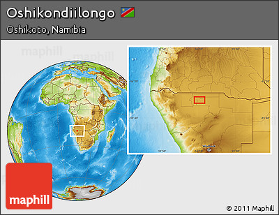 Physical Location Map of Oshikondiilongo