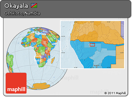 Political Location Map of Okayala