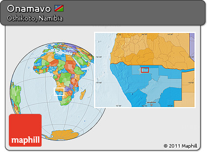 Political Location Map of Onamavo