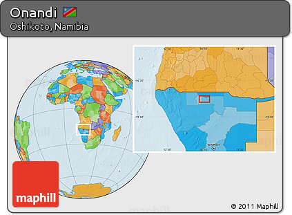 Political Location Map of Onandi