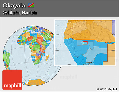 Political Location Map of Okayala