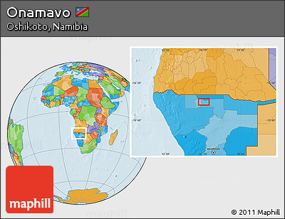 Political Location Map of Onamavo
