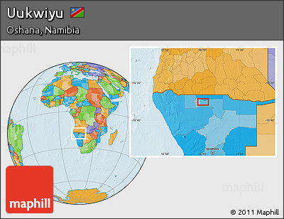 Political Location Map of Uukwiyu