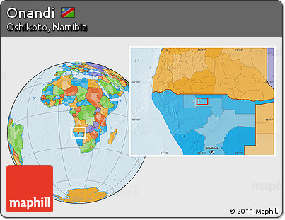 Political Location Map of Onandi