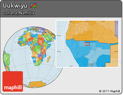 Political Location Map of Uukwiyu