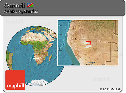 Satellite Location Map of Onandi