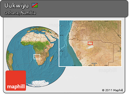 Satellite Location Map of Uukwiyu