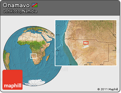Satellite Location Map of Onamavo