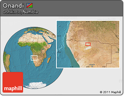 Satellite Location Map of Onandi