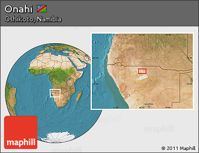Satellite Location Map of Onahi