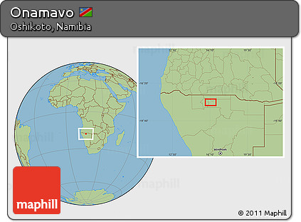 Savanna Style Location Map of Onamavo