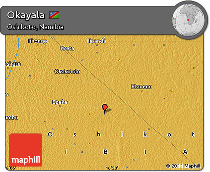 Physical Map of Okayala