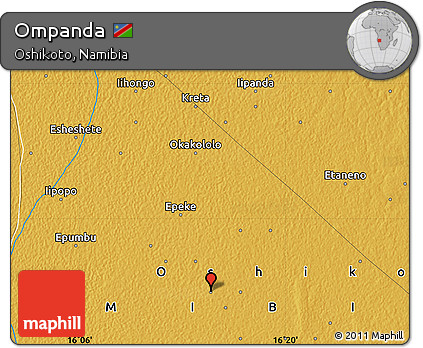 Physical Map of Ompanda