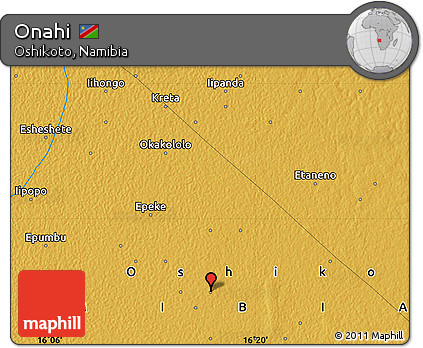 Physical Map of Onahi