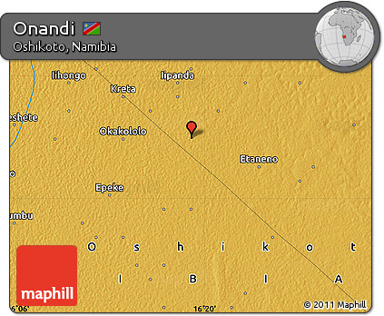 Physical Map of Onandi
