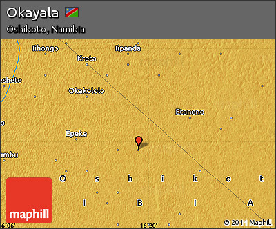 Physical Map of Okayala