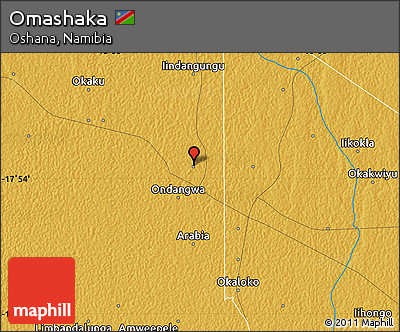 Physical Map of Omashaka