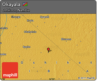 Physical Map of Okayala