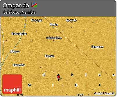 Physical Map of Ompanda
