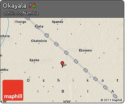 Shaded Relief Map of Okayala