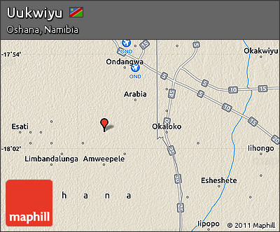 Shaded Relief Map of Uukwiyu