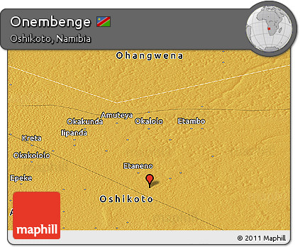Physical Panoramic Map of Onembenge
