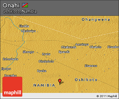 Physical Panoramic Map of Onahi