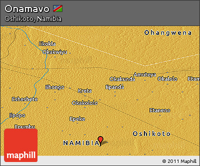 Physical Panoramic Map of Onamavo