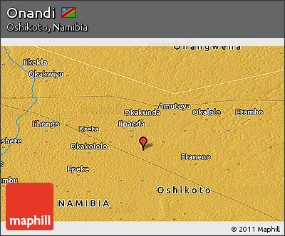 Physical Panoramic Map of Onandi