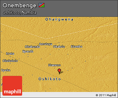 Physical Panoramic Map of Onembenge