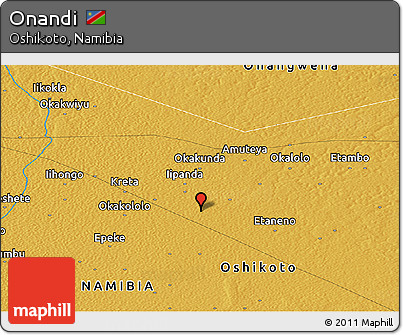 Physical Panoramic Map of Onandi