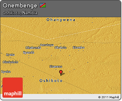 Physical Panoramic Map of Onembenge