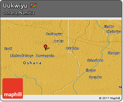 Physical Panoramic Map of Uukwiyu