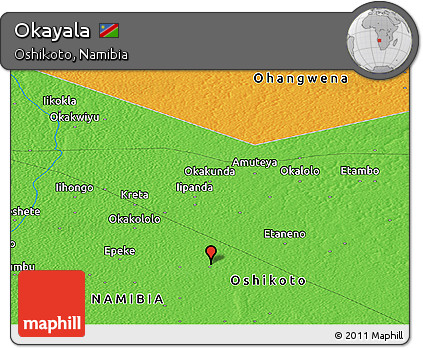 Political Panoramic Map of Okayala