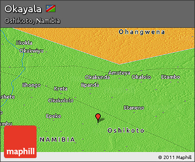Political Panoramic Map of Okayala