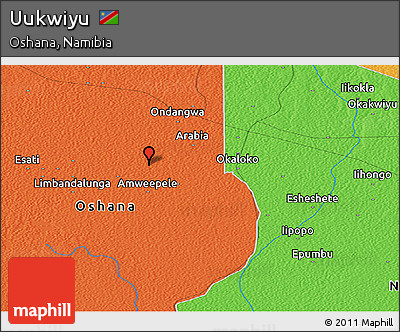 Political Panoramic Map of Uukwiyu