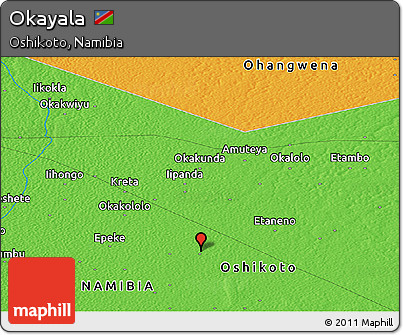 Political Panoramic Map of Okayala
