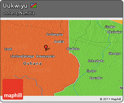 Political Panoramic Map of Uukwiyu