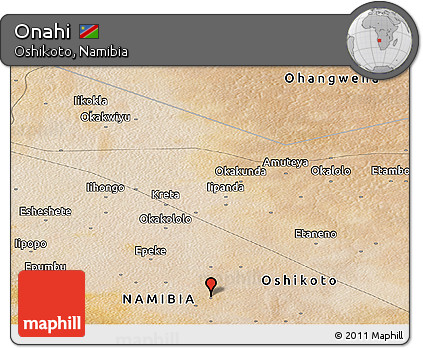 Satellite Panoramic Map of Onahi