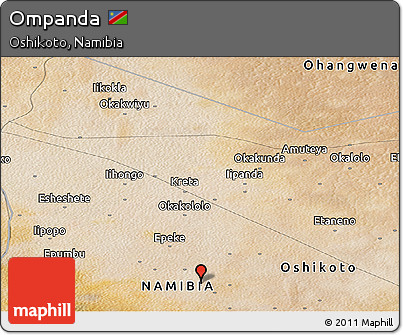 Satellite Panoramic Map of Ompanda