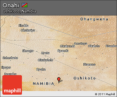 Satellite Panoramic Map of Onahi