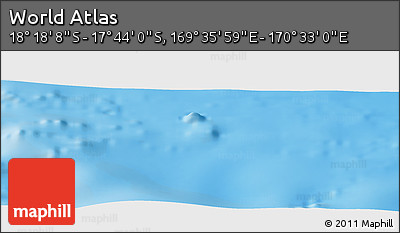 Physical Panoramic Map of the Area around 18° 1' 4" S, 170° 4' 29" E