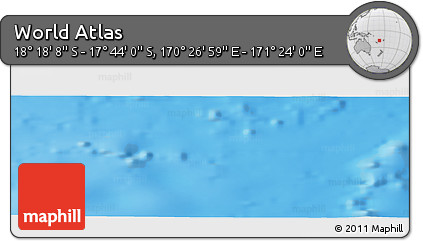 Physical Panoramic Map of the Area around 18° 1' 4" S, 170° 55' 30" E