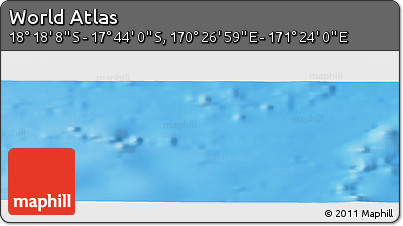 Physical Panoramic Map of the Area around 18° 1' 4" S, 170° 55' 30" E