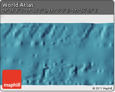 Satellite 3D Map of the Area around 18° 1' 4" S, 173° 28' 29" E